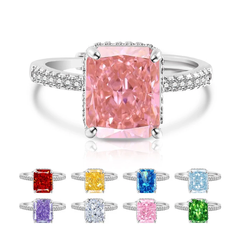 Punk style - Ice Flower Cut 925 Sterling Silver Ring - Rectangular shape - Fashionable jewelry suitable for women to wear
Punk style - Ice Flower Cut 925 Sterling Silver Ring - Rectangular shape - Fashionable jewelry suitable for women to wear