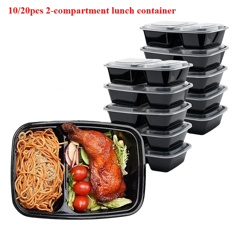 2 Compartment BPA Reusable Meal Prep Containers Rectangular Lunch Containers Microwavable Safe - Stackable Food Storage Trays
2 Compartment BPA Reusable Meal Prep Containers Rectangular Lunch Containers Microwavable Safe - Stackable Food Storage Trays