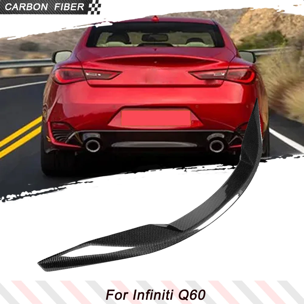 Carbon Fiber Car Rear Trunk Racing Spoiler Lip for Infiniti Q60 Q60S Coupe 2016-2022 Car Rear Boot Lid Highkick Wing Body Kits
Carbon Fiber Car Rear Trunk Racing Spoiler Lip for Infiniti Q60 Q60S Coupe 2016-2022 Car Rear Boot Lid Highkick Wing Body Kits