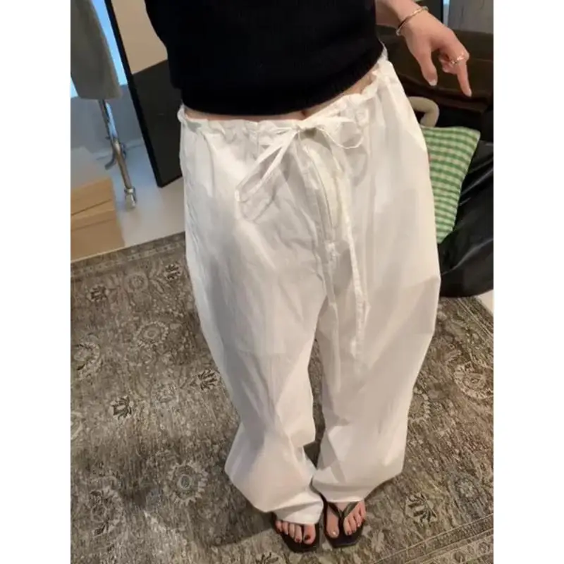 Sun Protection White Wide Leg Pants Women's Spring Summer Lightweight Drawstring Trousers Casual Bloomer Waist Design
Sun Protection White Wide Leg Pants Women's Spring Summer Lightweight Drawstring Trousers Casual Bloomer Waist Design