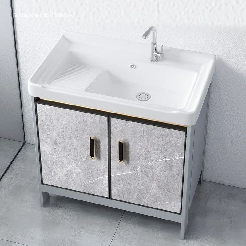 Laundry cabinet with washboard Balcony laundry sink Floor-to-ceiling bathroom cabinet combination
Laundry cabinet with washboard Balcony laundry sink Floor-to-ceiling bathroom cabinet combination