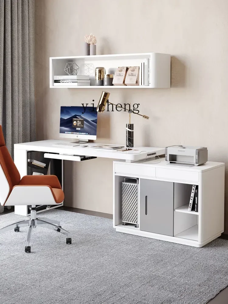 AA Simple White Desk Solid Wood Table Cabinet Integrated Retractable Corner Computer
AA Simple White Desk Solid Wood Table Cabinet Integrated Retractable Corner Computer