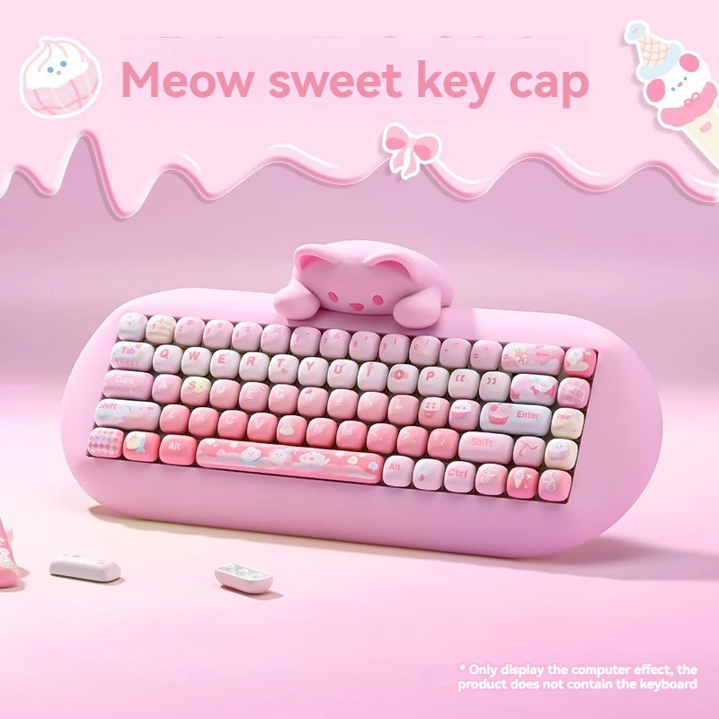 Колпачки для клавиш Meow Whisper Sweetheart, 138 клавиш, профиль MOG, PBT, процесс термосублимации, милые колпачки для клавиш на заказ для механических клавиатур
Колпачки для клавиш Meow Whisper Sweetheart, 138 клавиш, профиль MOG, PBT, процесс термосублимации, милые колпачки для клавиш на заказ для механических клавиатур