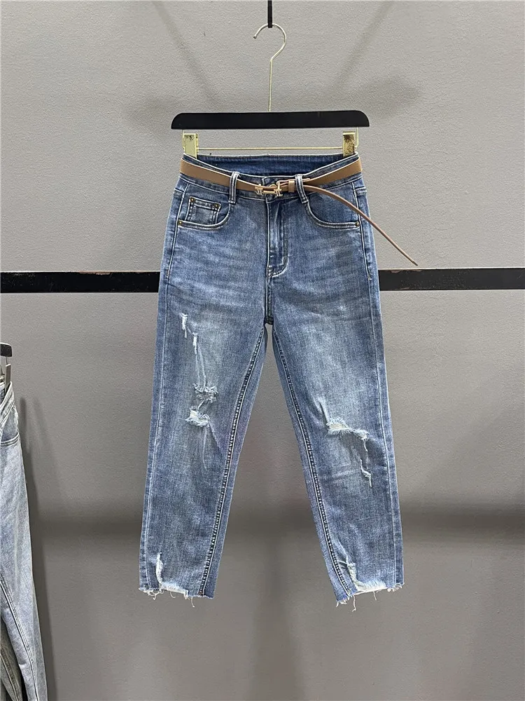 High Waist Straight Leg Blue Jeans Women's Summer Slim Fit Small Size Eighteen Smoke Tube Pants Elastic Hole Casual Cotton Denim
High Waist Straight Leg Blue Jeans Women's Summer Slim Fit Small Size Eighteen Smoke Tube Pants Elastic Hole Casual Cotton Denim