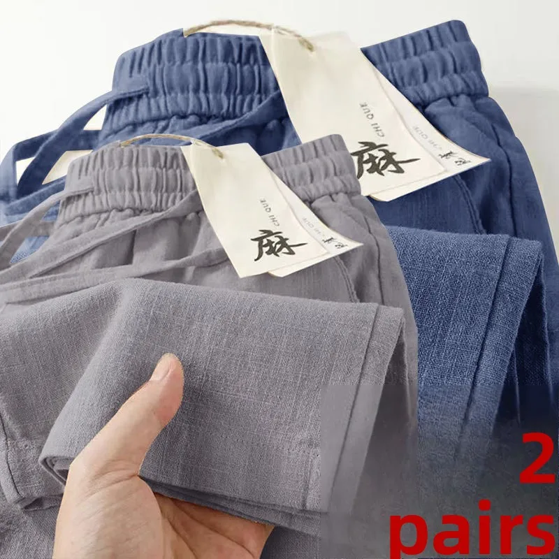 High-End Linen Cotton Casual Pants Men's Summer Thin Simple Work Trousers Breathable Quick-Dry Straight Leg Loose Fit
High-End Linen Cotton Casual Pants Men's Summer Thin Simple Work Trousers Breathable Quick-Dry Straight Leg Loose Fit