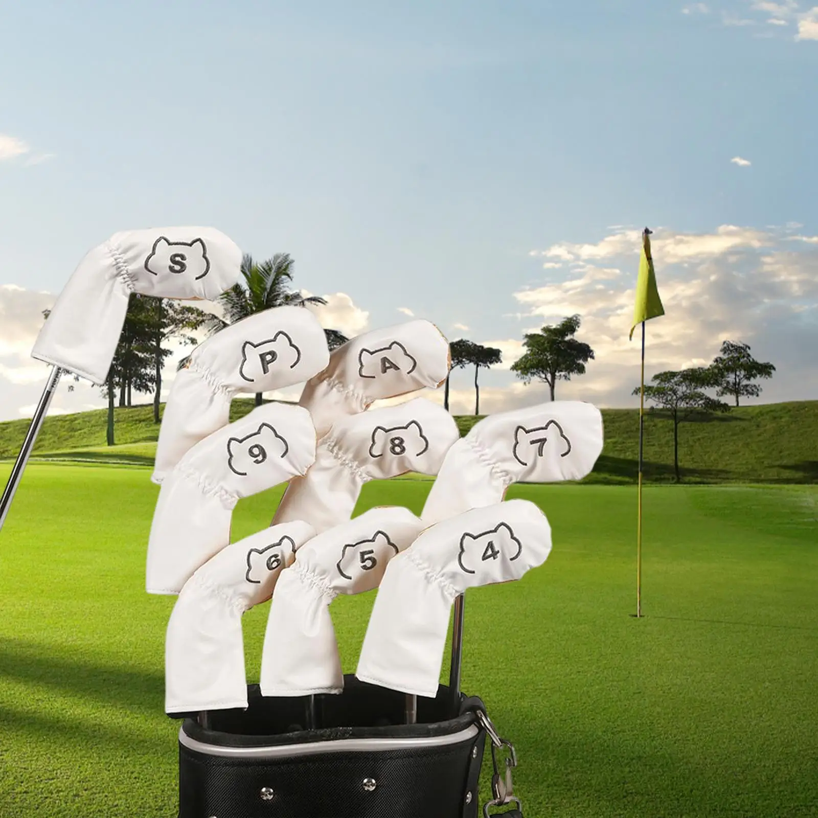 9Pcs Golf Iron Covers Set, with Number Tags with Lining Golf
9Pcs Golf Iron Covers Set, with Number Tags with Lining Golf