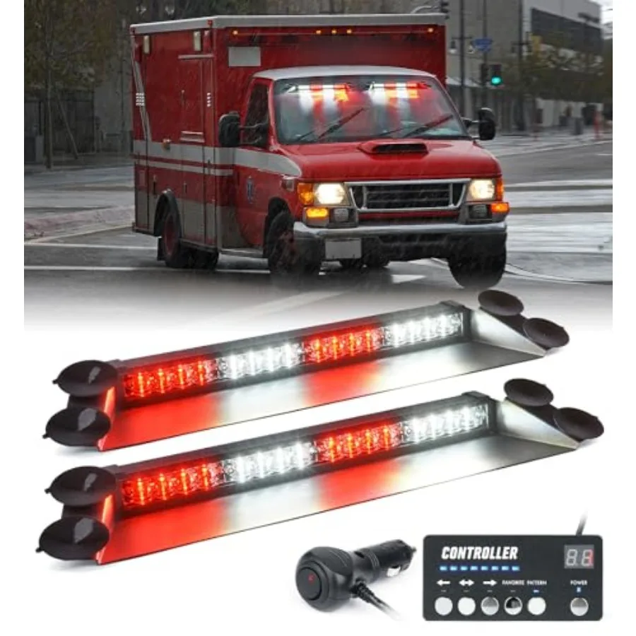 LED Emergency Dash Strobe Lights Bar w/Controller Windshield Visor Safety Warning Traffic Caution Lightbar Deck Split Flashing
LED Emergency Dash Strobe Lights Bar w/Controller Windshield Visor Safety Warning Traffic Caution Lightbar Deck Split Flashing
