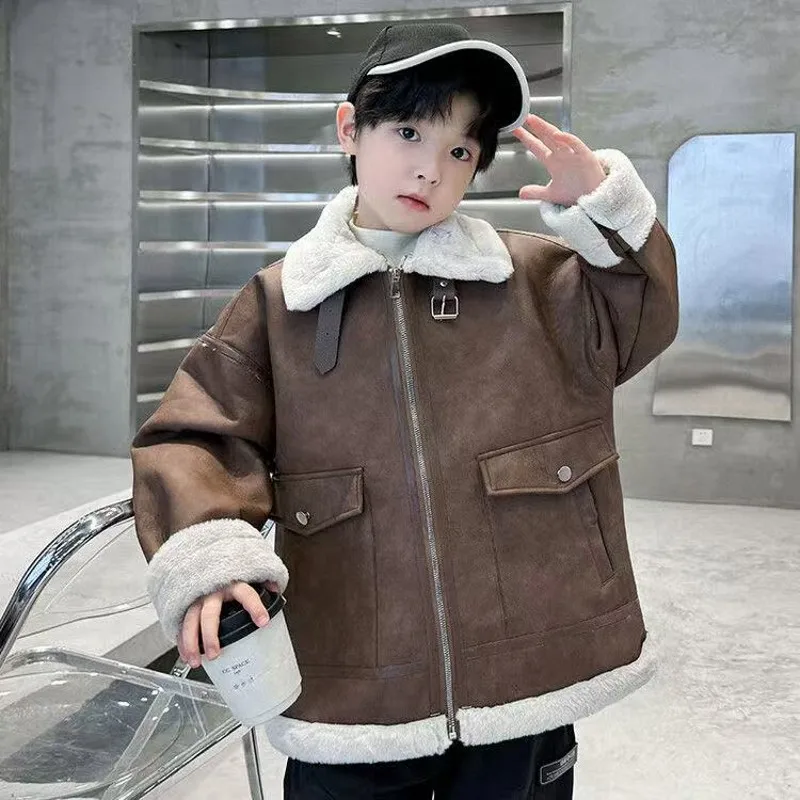 New Boy Jackets Leather Thickness Kids Coats Baby Children Outerwear Autumn Winter 2024-0143
New Boy Jackets Leather Thickness Kids Coats Baby Children Outerwear Autumn Winter 2024-0143