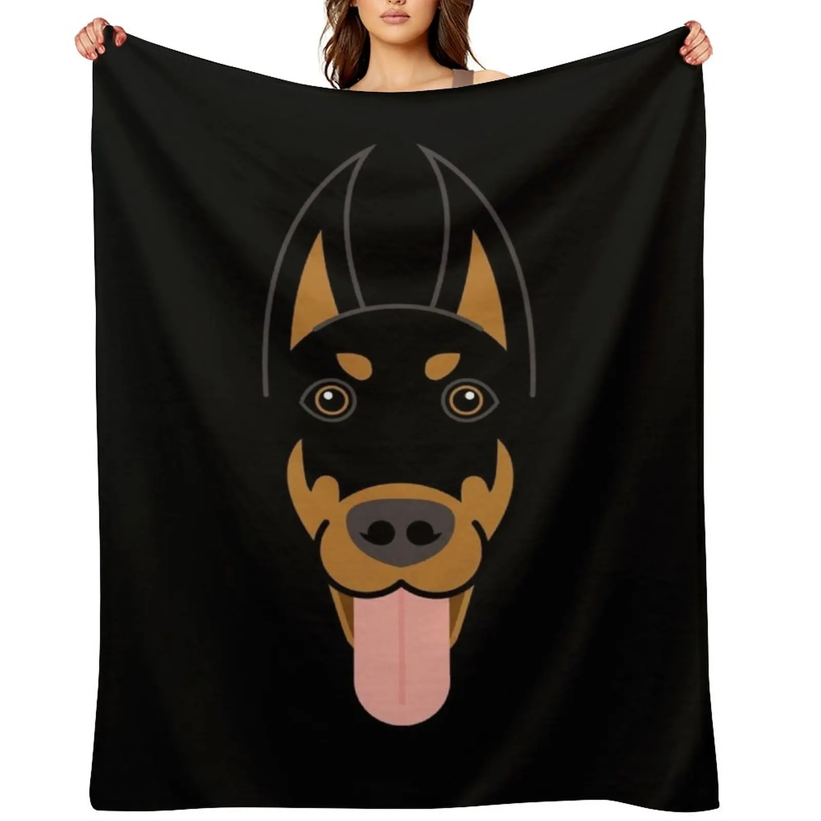 Doberman Pinscher dog face Throw Blanket decorative Thermal Furrys Decoratives Blankets
Doberman Pinscher dog face Throw Blanket decorative Thermal Furrys Decoratives Blankets