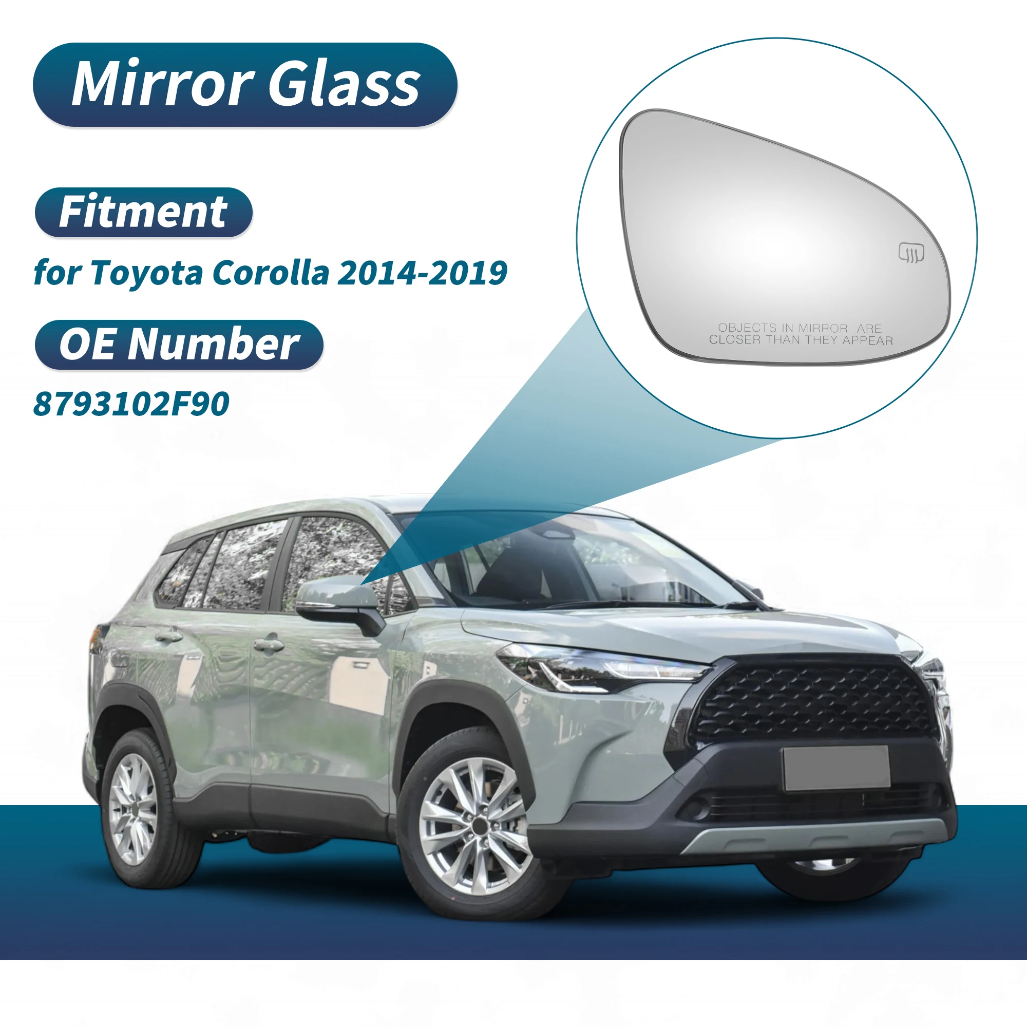 UXCELL Heated Mirror Glass for Toyota Corolla 2014-2019 Passenger Side No.8793102F90
UXCELL Heated Mirror Glass for Toyota Corolla 2014-2019 Passenger Side No.8793102F90