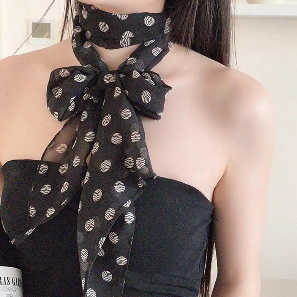 Retro Brown Polka Dots Long Silk Scarves For Women Ins Chiffon Neck Long Scarves Lady Headscarf Fashion Party Scarf Accessories
Retro Brown Polka Dots Long Silk Scarves For Women Ins Chiffon Neck Long Scarves Lady Headscarf Fashion Party Scarf Accessories