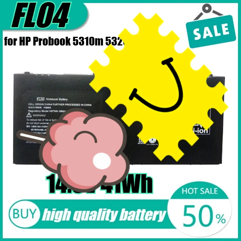 14,8 В 41 Втч FL04 Аккумулятор для ноутбука HP Probook 5310 м 5320 м HSTNN-C72C HSTNN-DB1L HSTNN-DB0H 538693-251
14,8 В 41 Втч FL04 Аккумулятор для ноутбука HP Probook 5310 м 5320 м HSTNN-C72C HSTNN-DB1L HSTNN-DB0H 538693-251