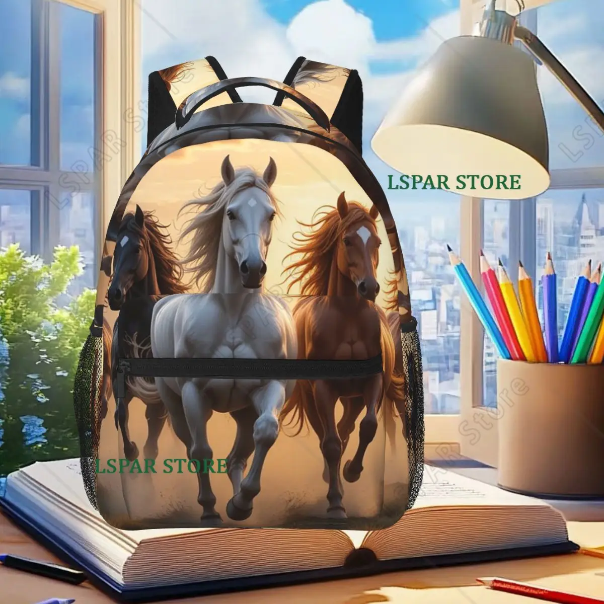 Galloping Horse Pattern Backpack Student Boys Girls BookBag Kids School Bag Computer Shoulder Bags for Men Women
Galloping Horse Pattern Backpack Student Boys Girls BookBag Kids School Bag Computer Shoulder Bags for Men Women