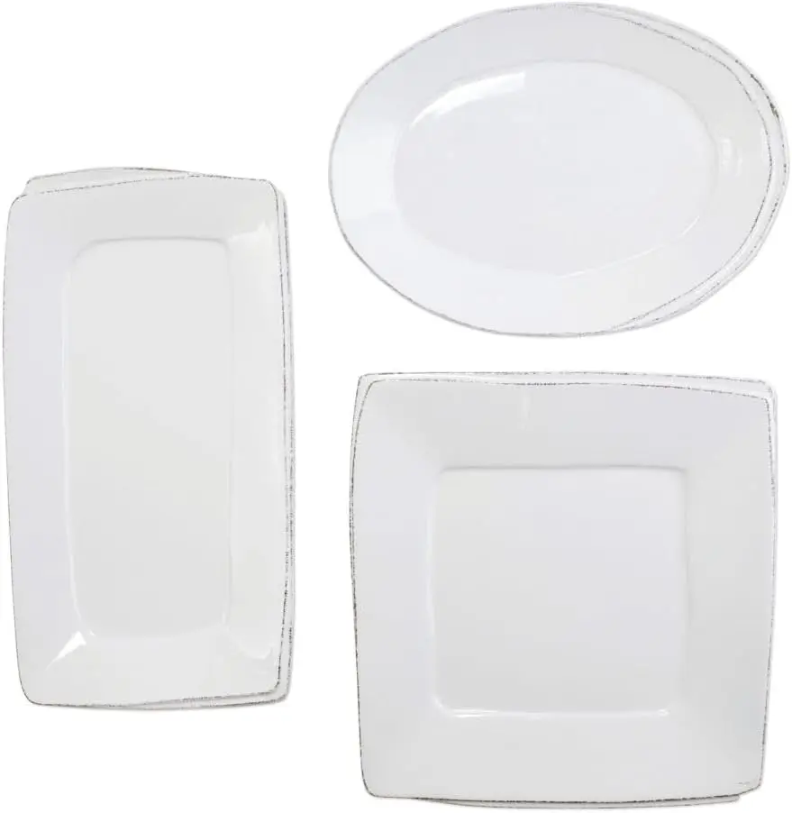 Lastra White 3-Piece Serveware Set, Dinnerware White Serving Dishes for Entertaining
Lastra White 3-Piece Serveware Set, Dinnerware White Serving Dishes for Entertaining