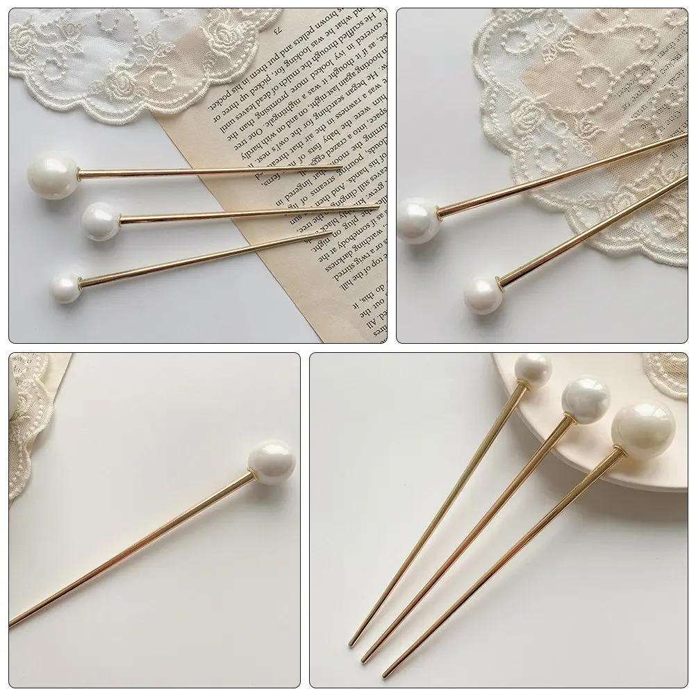 3 pcs Metal Pearl Chopsticks Vintage Hair Sticks For Thick Long Hair Women Girls Daily Wedding Party Use Hairpin
3 pcs Metal Pearl Chopsticks Vintage Hair Sticks For Thick Long Hair Women Girls Daily Wedding Party Use Hairpin