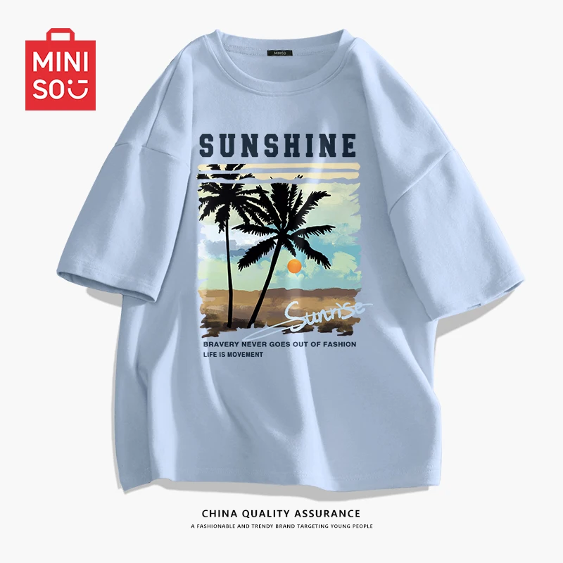 MINISO/ MinISO Men's T-shirt short sleeve summer island vacation wear men's and women's casual shirt short sleeve y2k
MINISO/ MinISO Men's T-shirt short sleeve summer island vacation wear men's and women's casual shirt short sleeve y2k