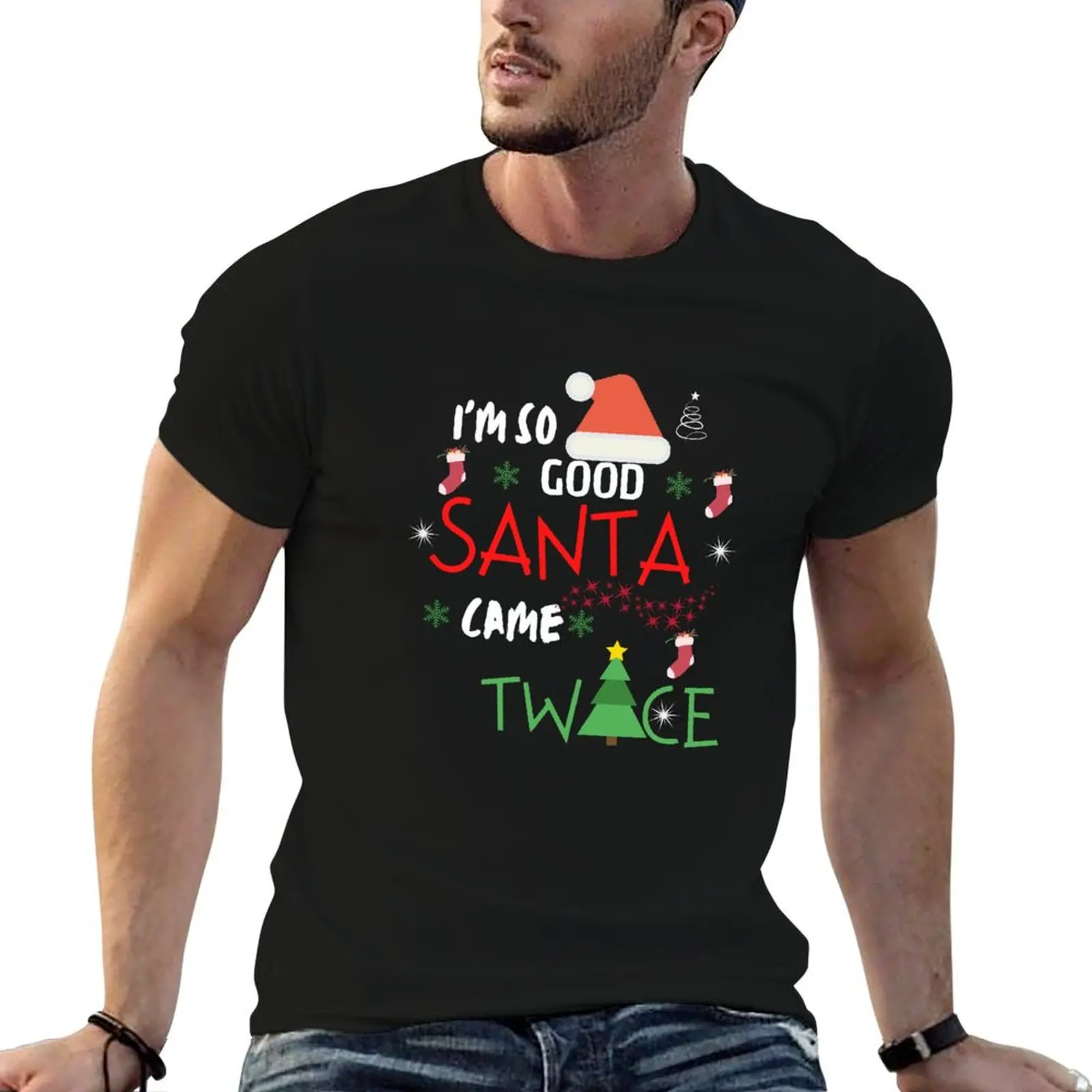 I'm so good Santa came twice Christmas T-Shirt man t shirt summer t shirts with prints T-Shirt
I'm so good Santa came twice Christmas T-Shirt man t shirt summer t shirts with prints T-Shirt