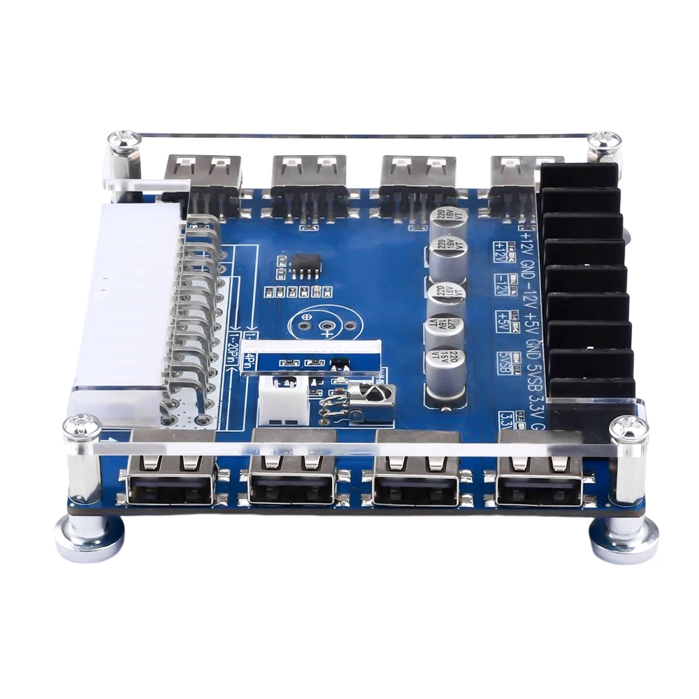20/24 Pins ATX Power Supply Breakout Board 5V/2A USB Charging Desktop Chassis Power Supply Adapter Board With Shell
20/24 Pins ATX Power Supply Breakout Board 5V/2A USB Charging Desktop Chassis Power Supply Adapter Board With Shell