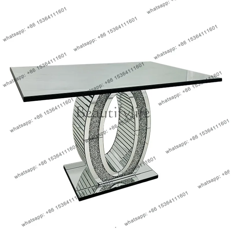8Nordic mirror fashion glass dining table Modern European restaurant dining table 3138
8Nordic mirror fashion glass dining table Modern European restaurant dining table 3138
