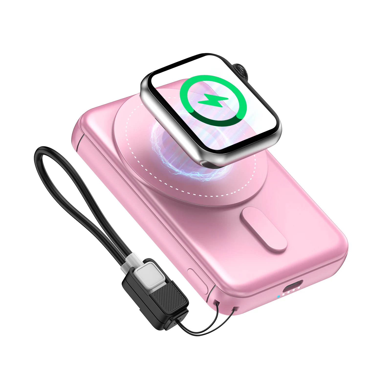 Портативное магнитное зарядное устройство SIXTHGU, мини-беспроводной внешний аккумулятор 3-в-1 для Magsafe, 5000 мАч, быстрая зарядка PD20W
Портативное магнитное зарядное устройство SIXTHGU, мини-беспроводной внешний аккумулятор 3-в-1 для Magsafe, 5000 мАч, быстрая зарядка PD20W