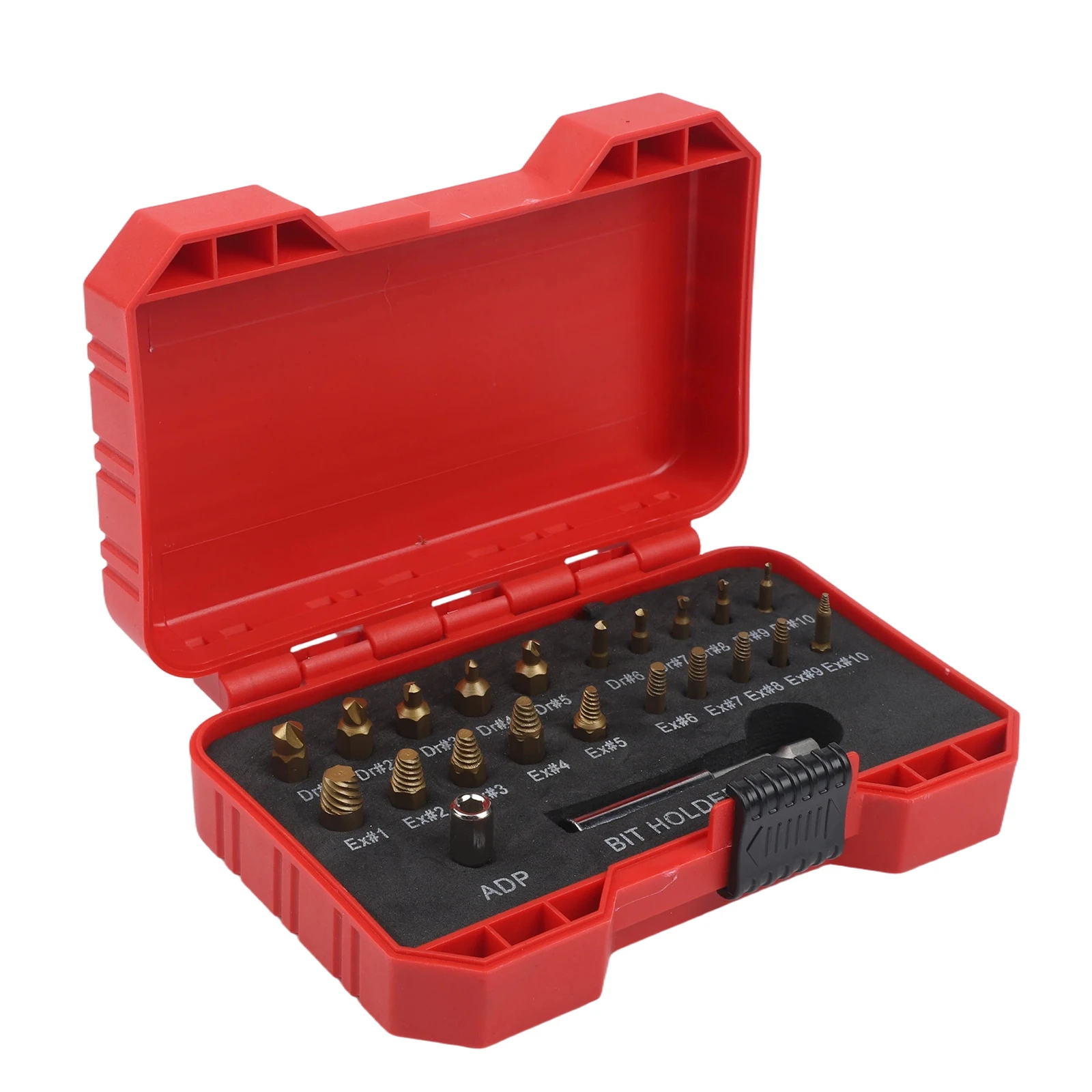 Set of 20 Screw Extractors with Magnetic Extension Bit Holder and Socket Adapter for Removing Damaged Screws from Metal and Wood
Set of 20 Screw Extractors with Magnetic Extension Bit Holder and Socket Adapter for Removing Damaged Screws from Metal and Wood