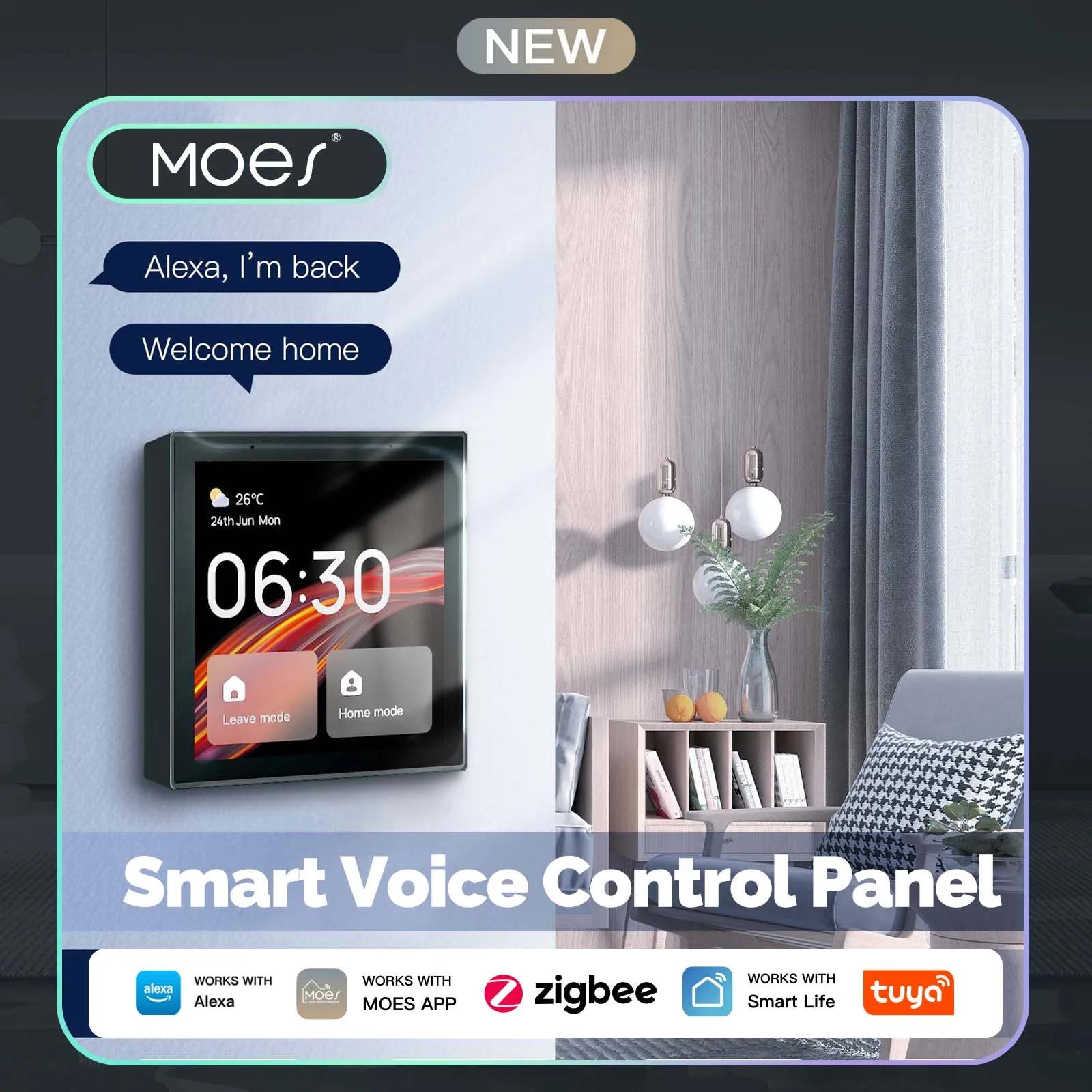 Tuya Wifi Smart Touch Screen Center Control Panel Voice Control Alexa Built-in ZigBee Gateway Built-in For Intelligent Scenes 4
Tuya Wifi Smart Touch Screen Center Control Panel Voice Control Alexa Built-in ZigBee Gateway Built-in For Intelligent Scenes 4