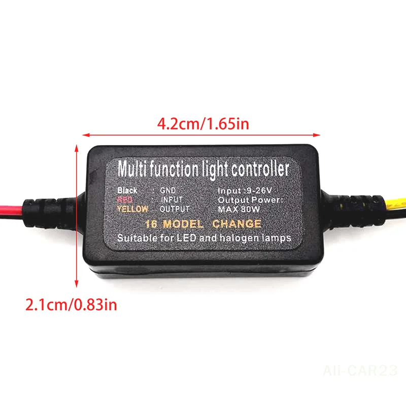 1PC DC9-26V 16-Mode LED Brake Light Controller - Adjustable Strobe Module for Car Motorcycle Truck
1PC DC9-26V 16-Mode LED Brake Light Controller - Adjustable Strobe Module for Car Motorcycle Truck