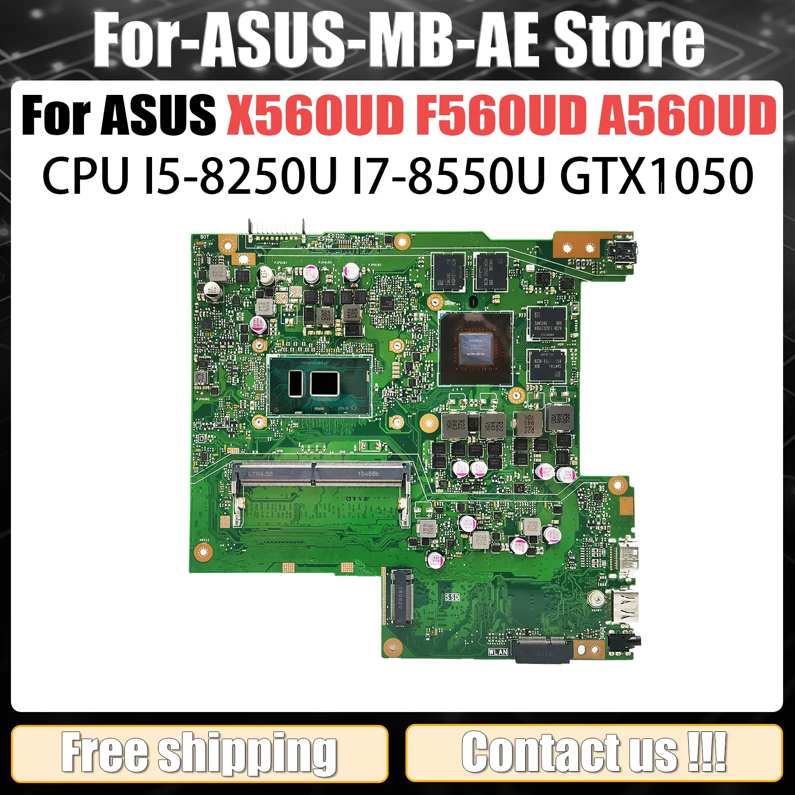 Материнская плата для ноутбука ASUS X560UD F560UD A560UD K560UD X560UC X560UE X560UF X560UDR X550UD X570UD X560UX X560UL
Материнская плата для ноутбука ASUS X560UD F560UD A560UD K560UD X560UC X560UE X560UF X560UDR X550UD X570UD X560UX X560UL