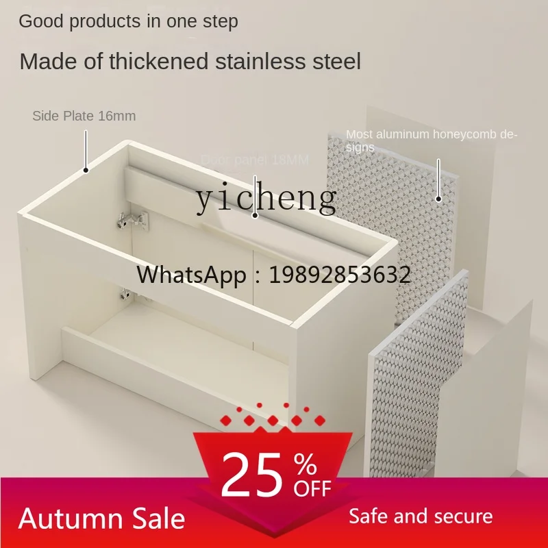 Stainless Steel Bathroom Cabinet Bathroom Small Apartment Washstand Deepening Wash Basin Cabinet Combination
Stainless Steel Bathroom Cabinet Bathroom Small Apartment Washstand Deepening Wash Basin Cabinet Combination