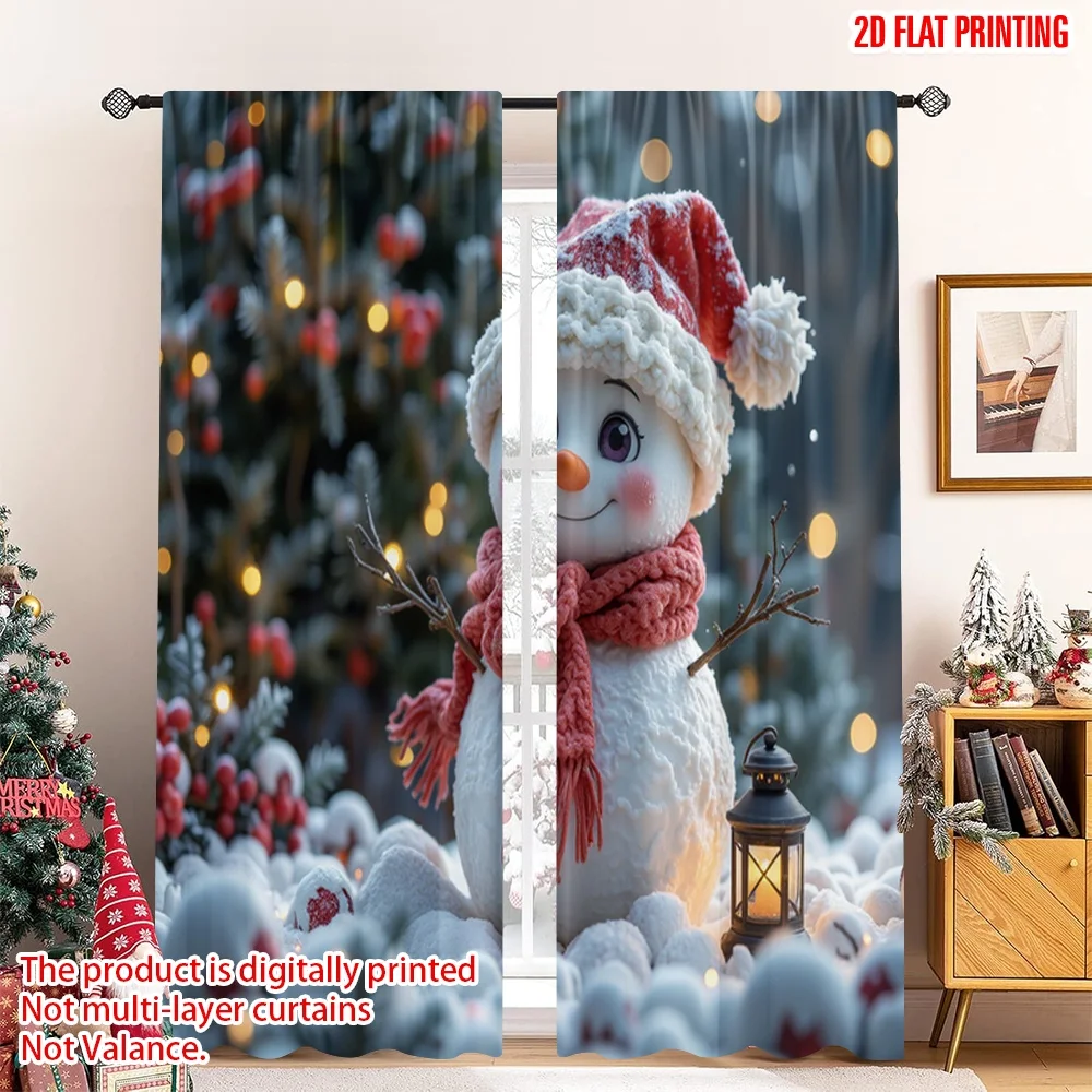 2pcs 2D flat printing Merry Christmas Window Drapes Cute Snowman Christmas Lantern Fabric Without Electricity Family Party
2pcs 2D flat printing Merry Christmas Window Drapes Cute Snowman Christmas Lantern Fabric Without Electricity Family Party