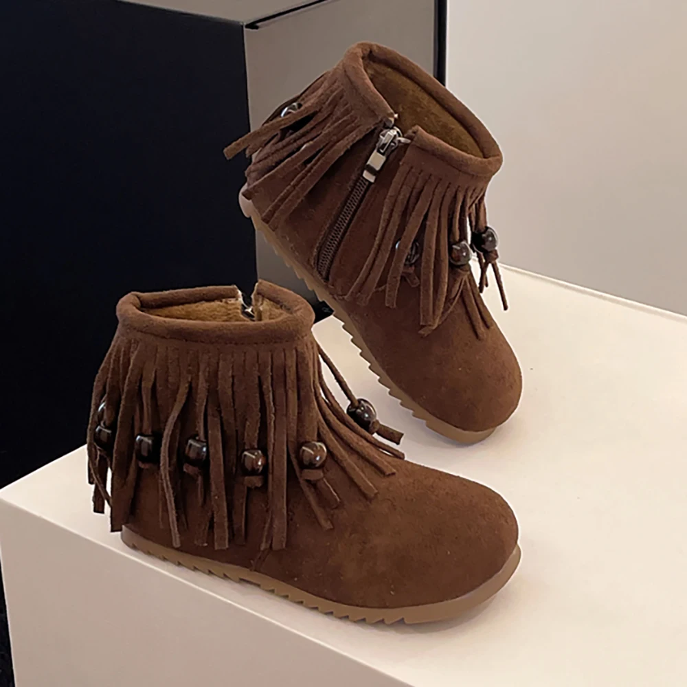 Зимние сапоги принцессы для девочек, трендовые модные плюшевые сапоги с кисточками для дня рождения, нескользящие детские теплые сапоги
Зимние сапоги принцессы для девочек, трендовые модные плюшевые сапоги с кисточками для дня рождения, нескользящие детские теплые сапоги
