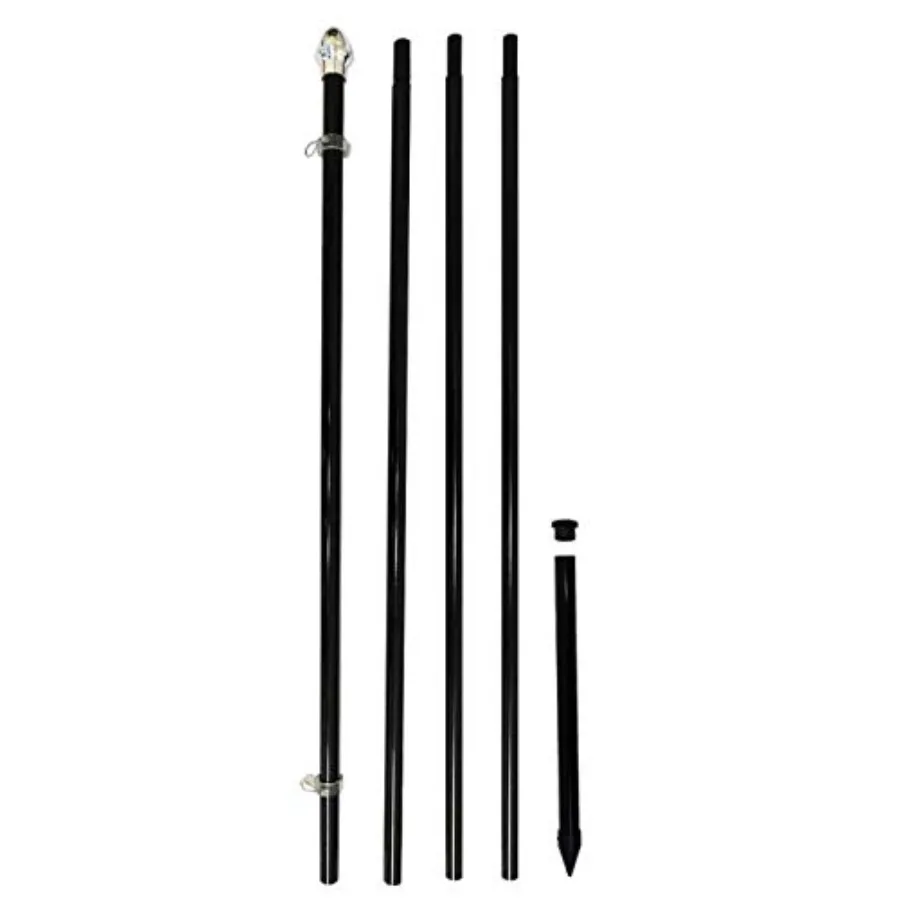 13ft Aluminum Black Outdoor Pole with Ground Spike
13ft Aluminum Black Outdoor Pole with Ground Spike