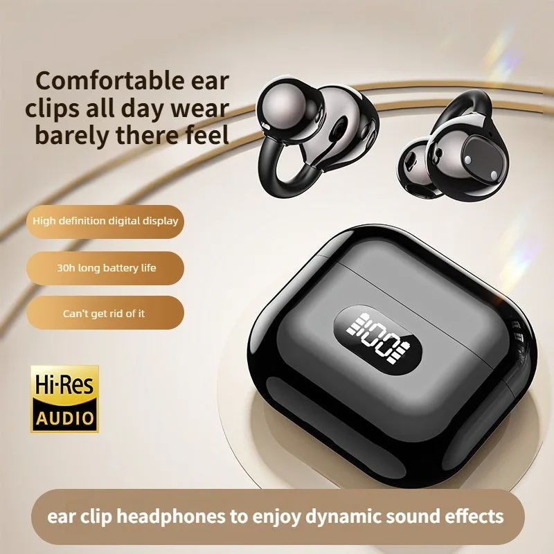 Wireless Bluetooth Ear Clip Earphones Noise Reduction HIFI Sound Quality Suitable for Sports Fitness Running Outdoor Activities
Wireless Bluetooth Ear Clip Earphones Noise Reduction HIFI Sound Quality Suitable for Sports Fitness Running Outdoor Activities