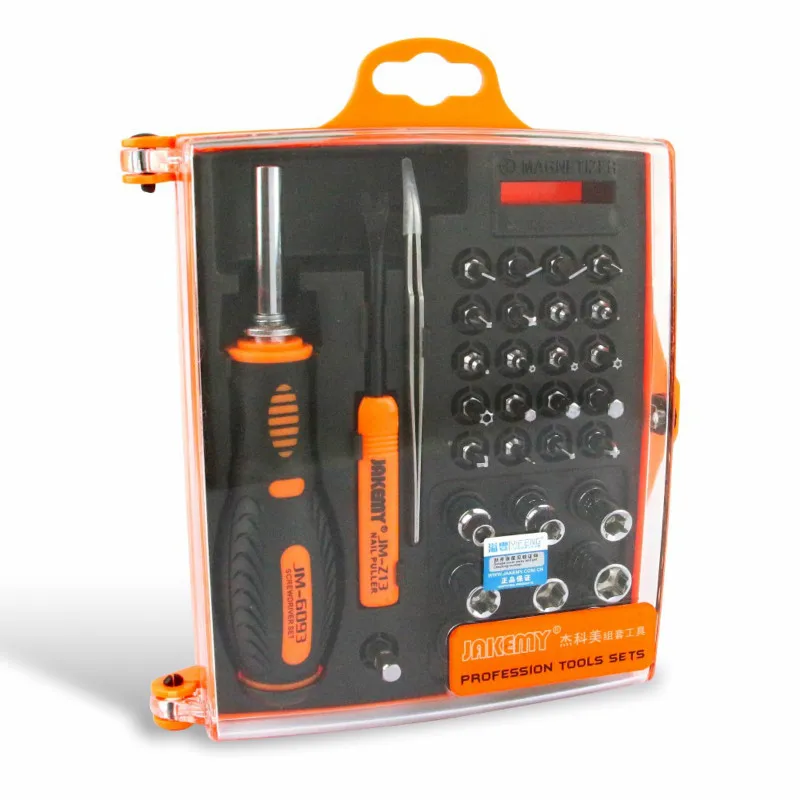JAKEMY JM-6093 34 in 1 Multifunctional mini Professional kit precision Repair tool Household Electronics DIY Screwdriver tools
JAKEMY JM-6093 34 in 1 Multifunctional mini Professional kit precision Repair tool Household Electronics DIY Screwdriver tools