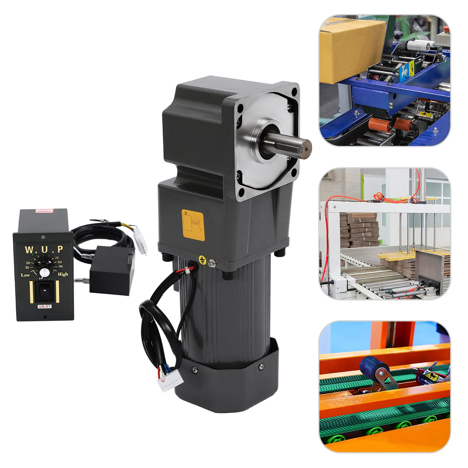 110V 200W 1:30(30K) Adjustable Speed AC Gear Reduction Motor 45R/MIN Reversible Motor with Controller
110V 200W 1:30(30K) Adjustable Speed AC Gear Reduction Motor 45R/MIN Reversible Motor with Controller