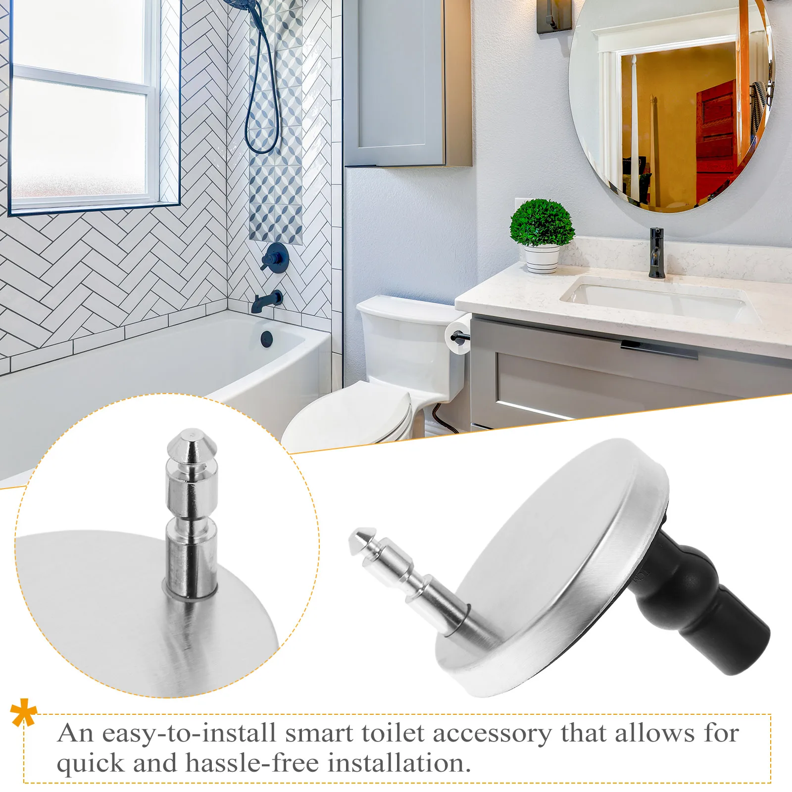 2 Sets Toilet Seat Accessories Stainless Steel Hinges Screws 60mm Q Feet A Type Durable Connectors Fixing Parts Replacement
2 Sets Toilet Seat Accessories Stainless Steel Hinges Screws 60mm Q Feet A Type Durable Connectors Fixing Parts Replacement