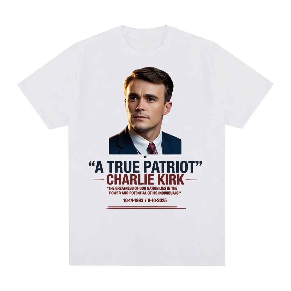 “A TRUE PATRIOT" CHARLIE KIRK TEE Unisex Summer Tee-shirt Sleeve Women/men Casual 100%cotton Tshirt Round Neck Comfortable Tees
“A TRUE PATRIOT" CHARLIE KIRK TEE Unisex Summer Tee-shirt Sleeve Women/men Casual 100%cotton Tshirt Round Neck Comfortable Tees