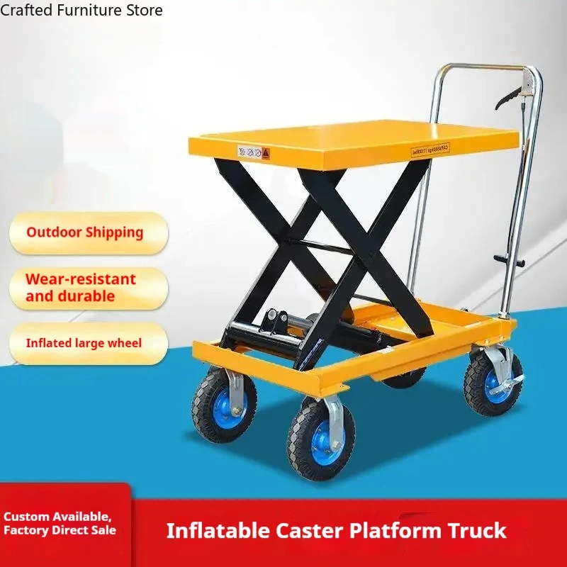 Rubber Inflated Lift Trolley Large Wheels Manual Lift Trolley Hydraulic Commercial Furniture Carrello Di Sollevamento ZY40TC
Rubber Inflated Lift Trolley Large Wheels Manual Lift Trolley Hydraulic Commercial Furniture Carrello Di Sollevamento ZY40TC