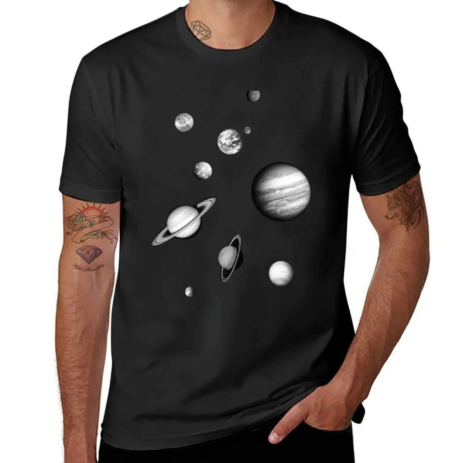 Black and White Solar System T-Shirt quick drying shirts graphic tees customizeds mens workout shirts
Black and White Solar System T-Shirt quick drying shirts graphic tees customizeds mens workout shirts
