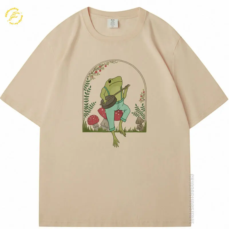 Cottagecore Aesthetic Frog Playing Banjo On Mushroom Cute Oversized T-Shirt Men Tshirt Short Sleeve Clothing Cotton Tee
Cottagecore Aesthetic Frog Playing Banjo On Mushroom Cute Oversized T-Shirt Men Tshirt Short Sleeve Clothing Cotton Tee