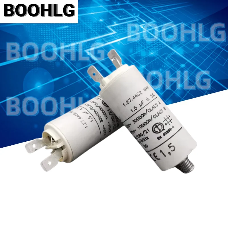 1PCS 1.27.6CC2 MKP 1.5uF 420-470V Motor Starting Capacitor
1PCS 1.27.6CC2 MKP 1.5uF 420-470V Motor Starting Capacitor