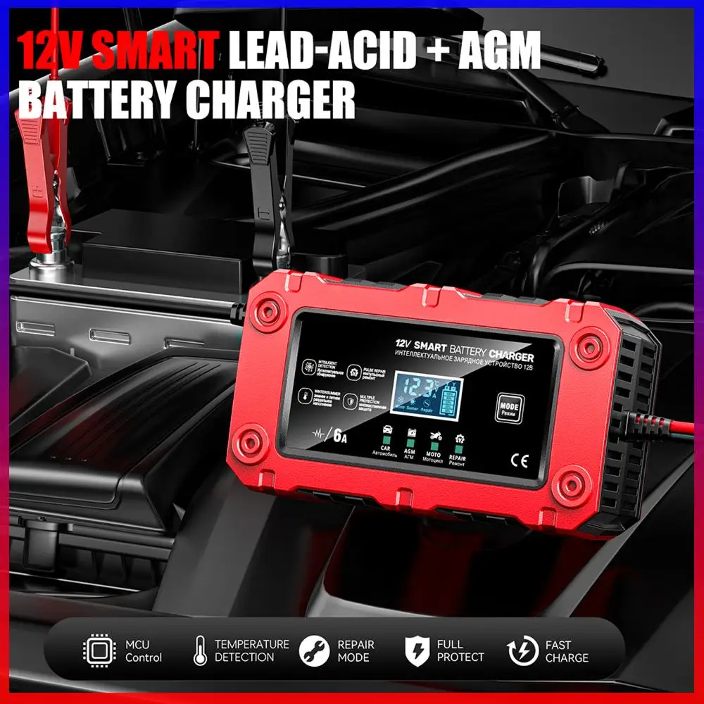 6A 12V Electric Motorcycles Charger Battery Maintainer Trickle Charger Smart Charger Car and Motorcycle Battery Charging Unit
6A 12V Electric Motorcycles Charger Battery Maintainer Trickle Charger Smart Charger Car and Motorcycle Battery Charging Unit
