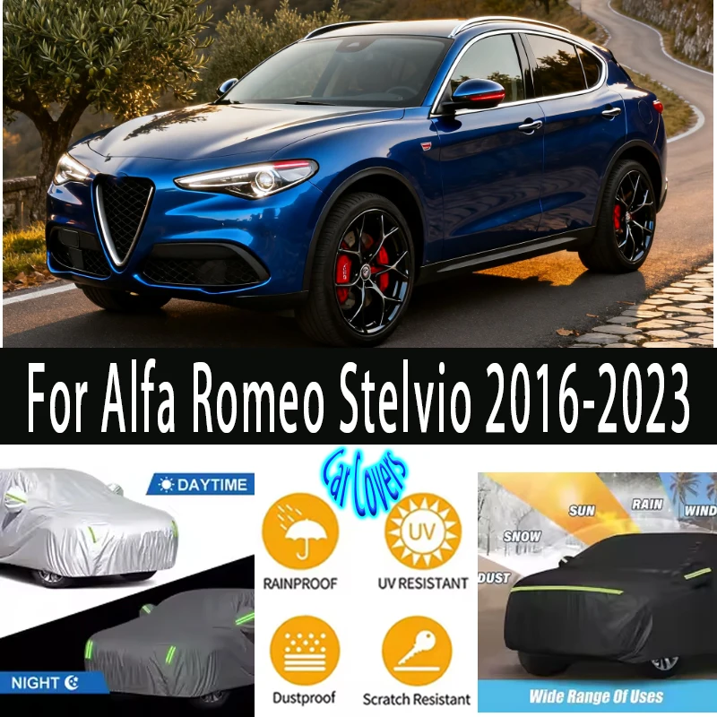 For Alfa Romeo Stelvio 2016-2023 2022 Outdoor Protection Full Car Covers Snow Cover Sunshade Waterproof DustproofCar accessorie
For Alfa Romeo Stelvio 2016-2023 2022 Outdoor Protection Full Car Covers Snow Cover Sunshade Waterproof DustproofCar accessorie