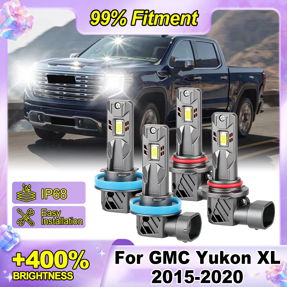 For GMC Yukon XL 2015-2020 2018 2019 2020 6000K White 9005 H11 High/ Low Beam LED Headlights 5570 CSP Halogen Replacement Bulbs
For GMC Yukon XL 2015-2020 2018 2019 2020 6000K White 9005 H11 High/ Low Beam LED Headlights 5570 CSP Halogen Replacement Bulbs