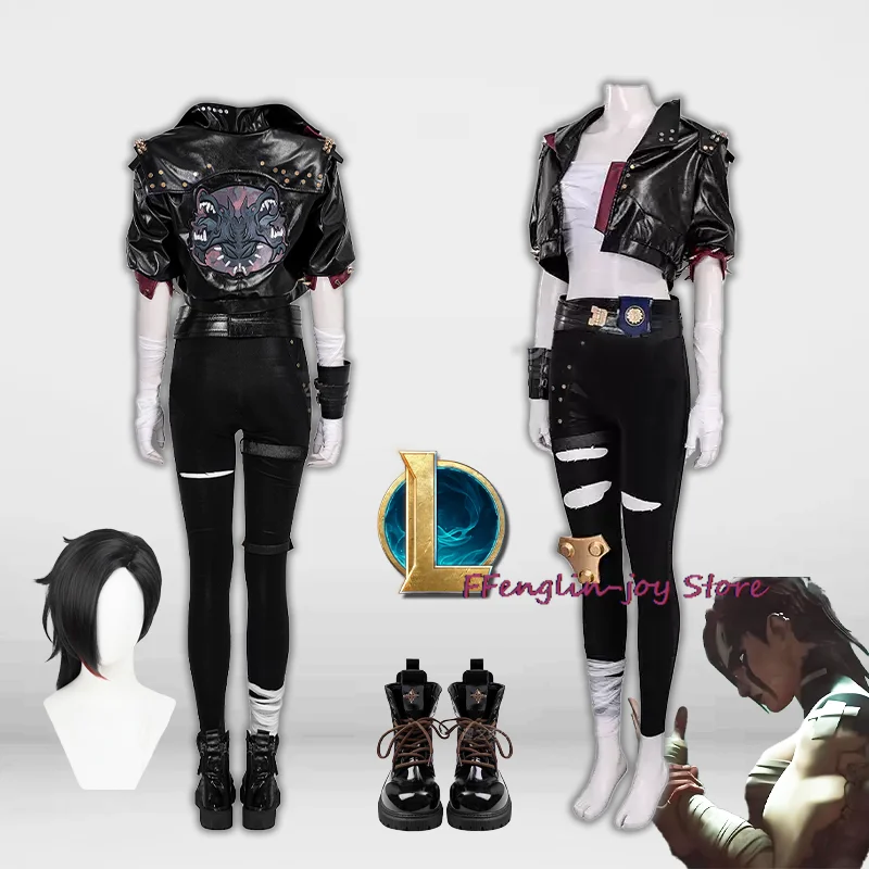 Arcane LOL Новый костюм для косплея Vi, включая топы, пальто, брюки, перчатки, парик для Хэллоуина и игровой вечеринки
Arcane LOL Новый костюм для косплея Vi, включая топы, пальто, брюки, перчатки, парик для Хэллоуина и игровой вечеринки