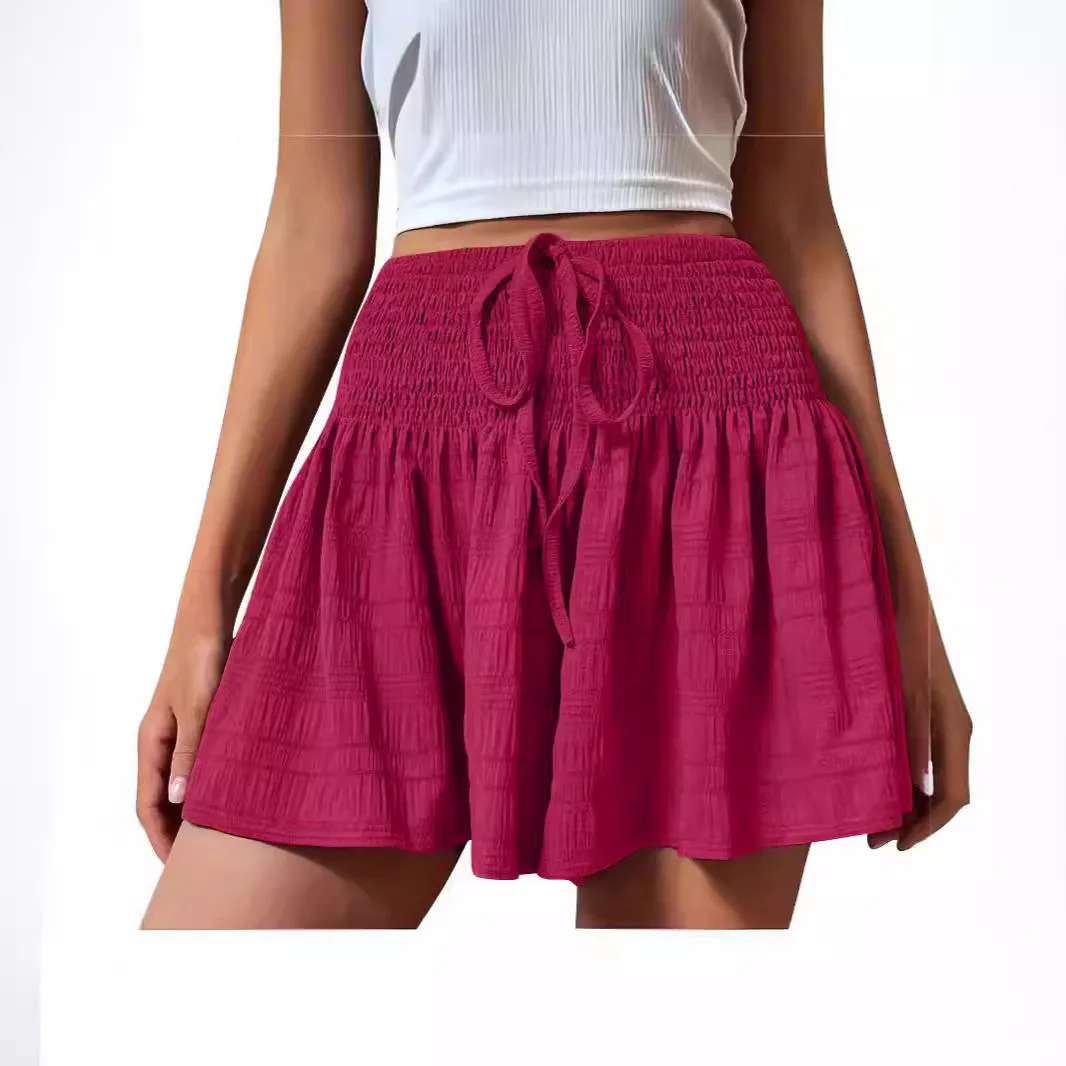 Women Casual High Waist Shorts Skirt Smocked Elastic Drawstring A-Line Flowy Short Skirt Pants Summer Solid Color Beach Skorts
Women Casual High Waist Shorts Skirt Smocked Elastic Drawstring A-Line Flowy Short Skirt Pants Summer Solid Color Beach Skorts
