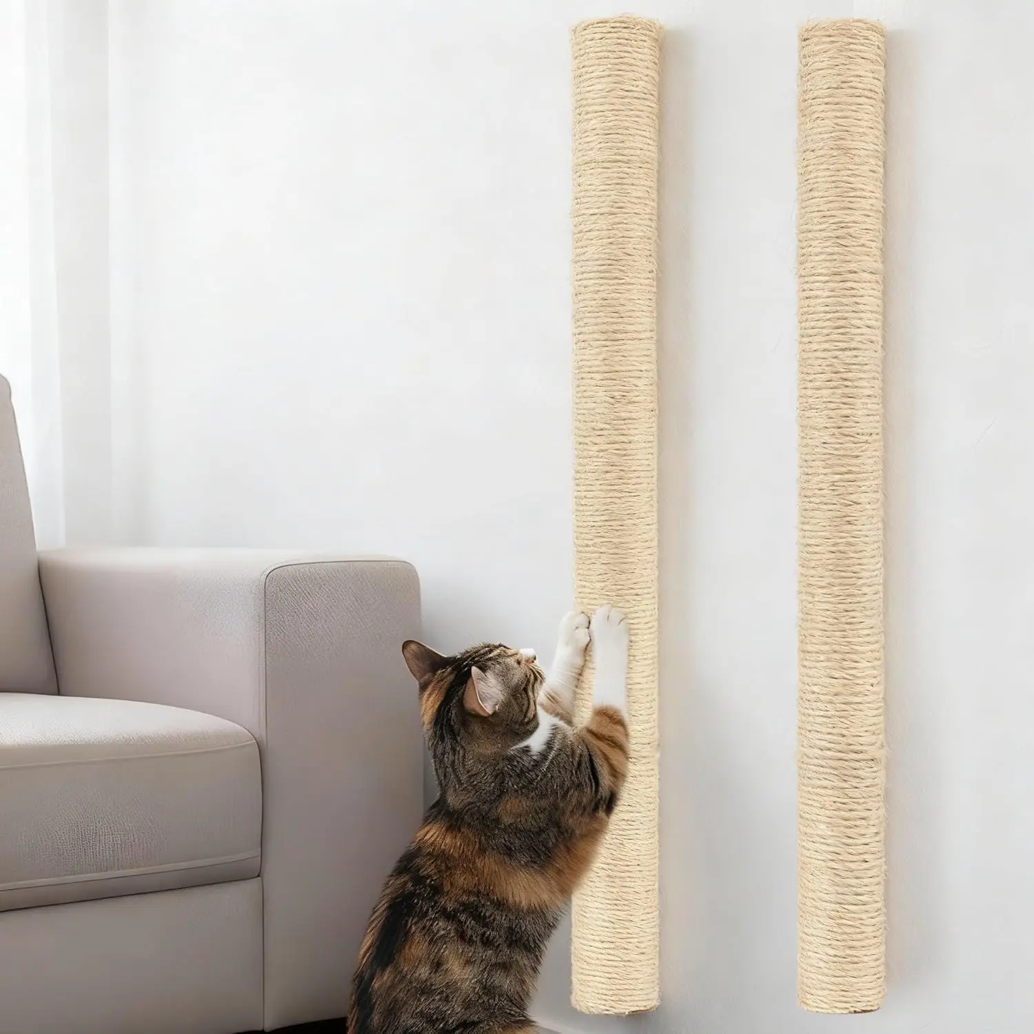 2 шт. настенных когтеточек для кошек, 30 дюймов, для крупных кошек, настенная когтеточка из сизаля, мебель для домашних кошек
2 шт. настенных когтеточек для кошек, 30 дюймов, для крупных кошек, настенная когтеточка из сизаля, мебель для домашних кошек