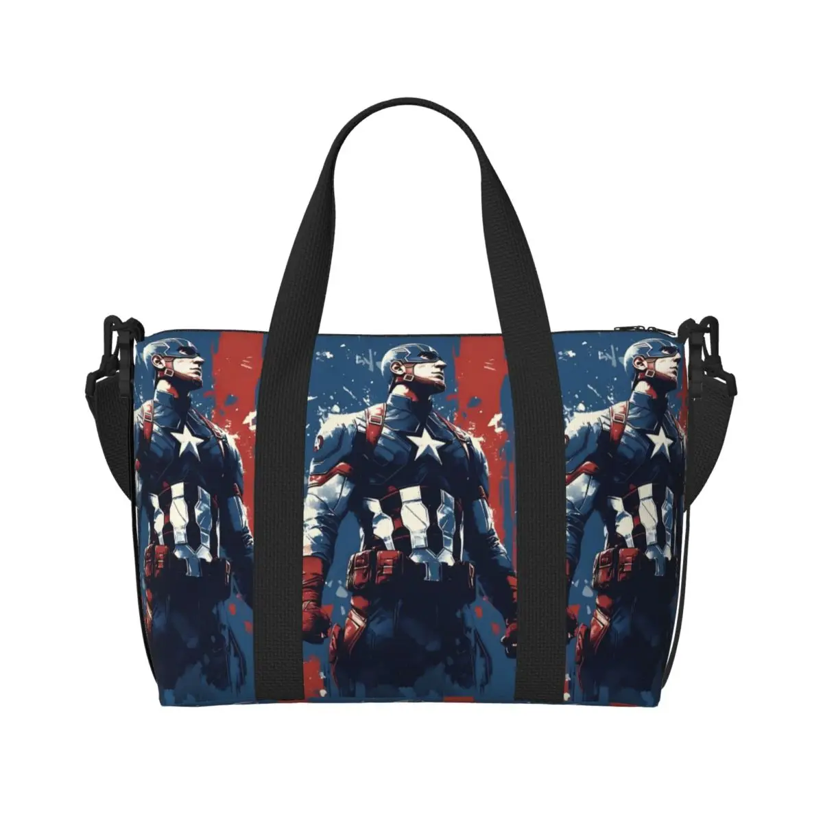 Custom Cool Superhero Captain America Beach Tote Bag Women Anime Cartoon Large Compartment Beach Gym Travel Bags
Custom Cool Superhero Captain America Beach Tote Bag Women Anime Cartoon Large Compartment Beach Gym Travel Bags