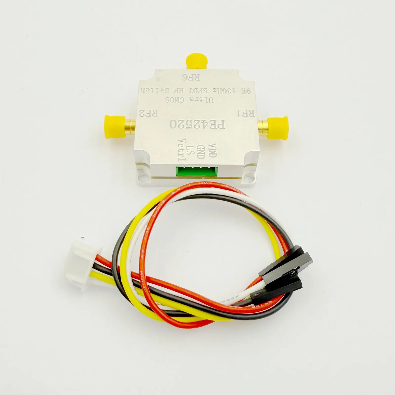 PE42520 9KHz-13GHz RF Single-pole Double-throw Switch Non-reflective SPDT Switch X-Band Switch with S MA Female Connector
PE42520 9KHz-13GHz RF Single-pole Double-throw Switch Non-reflective SPDT Switch X-Band Switch with S MA Female Connector