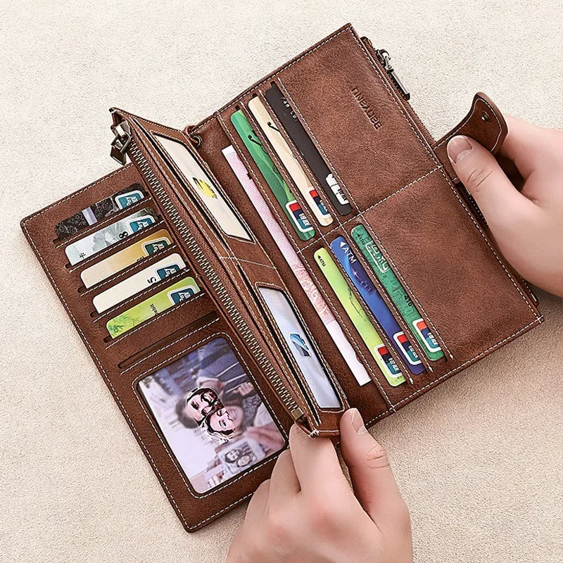 Large Capacity Long Clutch Wallet for Men Trifold Card Holder with Double Zipper Coin Pocket Leather Purse RFID Wallet for Men
Large Capacity Long Clutch Wallet for Men Trifold Card Holder with Double Zipper Coin Pocket Leather Purse RFID Wallet for Men